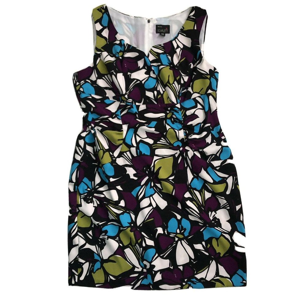 Scarlett Woman Sleeveless Floral Dress Black White